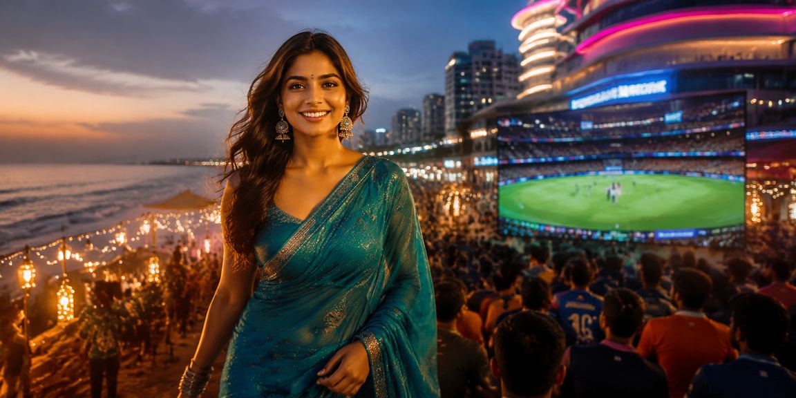 Chennai Marina Beach cricket live betting scene